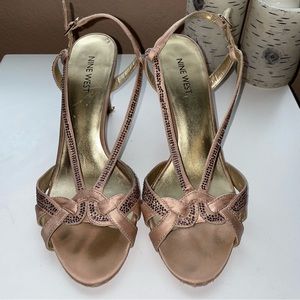 Nine West | Rose Gold Satin Heels